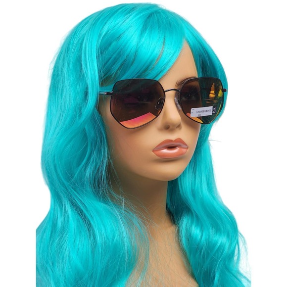 Foster Grant Geometric Alternative Black Metal Mirrored Sunglasses 52195FGX001 - Picture 1 of 11